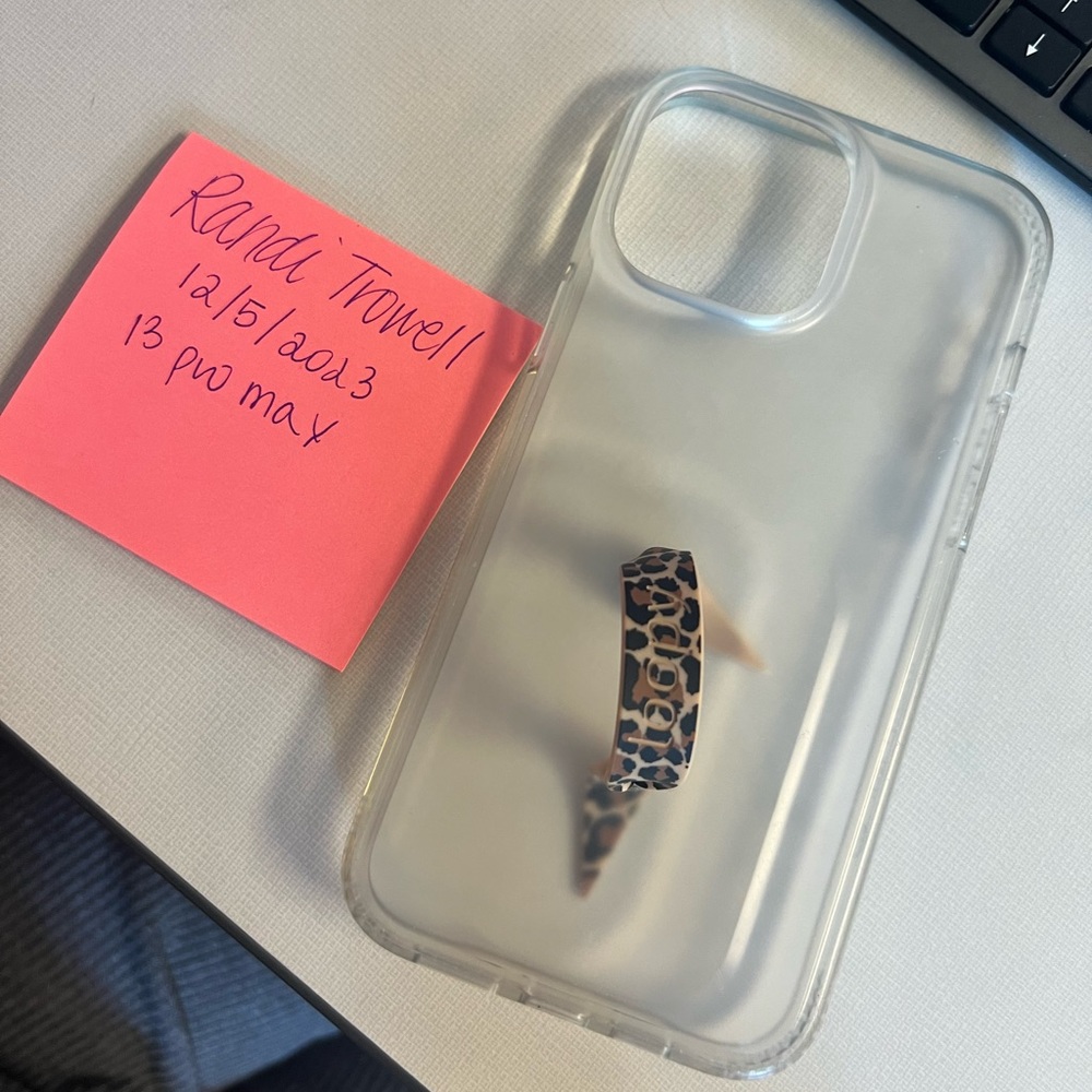 Clear 13 pro max with leopard loopy